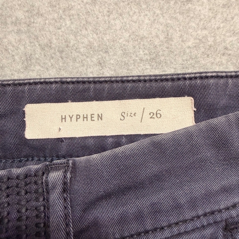 Pilcro and the Letterpress Hyphen Chino Shorts Navy Grey Size 26 Cuffed Summer - Picture 4 of 8